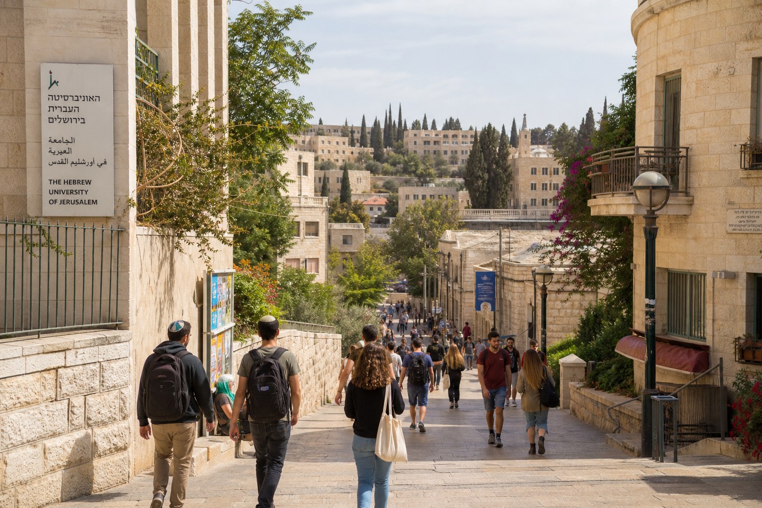 Jerusalem street near university campus